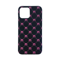 Чехол Pink Rabbit на iPhone 11 ProMax с розовым паттерном, черный