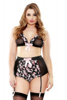 Комплект белья Fantasy Lingerie Heather Retro Bra Set черный, 3XL-4XL