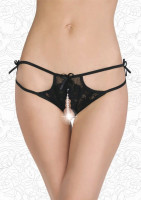 Стринги с бусинами FlirtON 2834 черные, 50-52